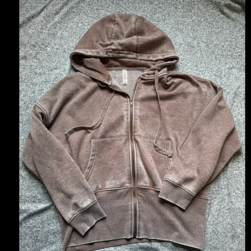 Mono B Valley Girl Zip Up Cocoa - Medium